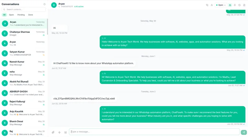 Smart Inbox — wChatFlowAI WhatsApp Collaboration Feature for Indian Businesses